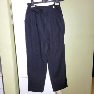 ❤️ 3 For $35 Koret wool high waist pleated pants tapered leg trouser black 10